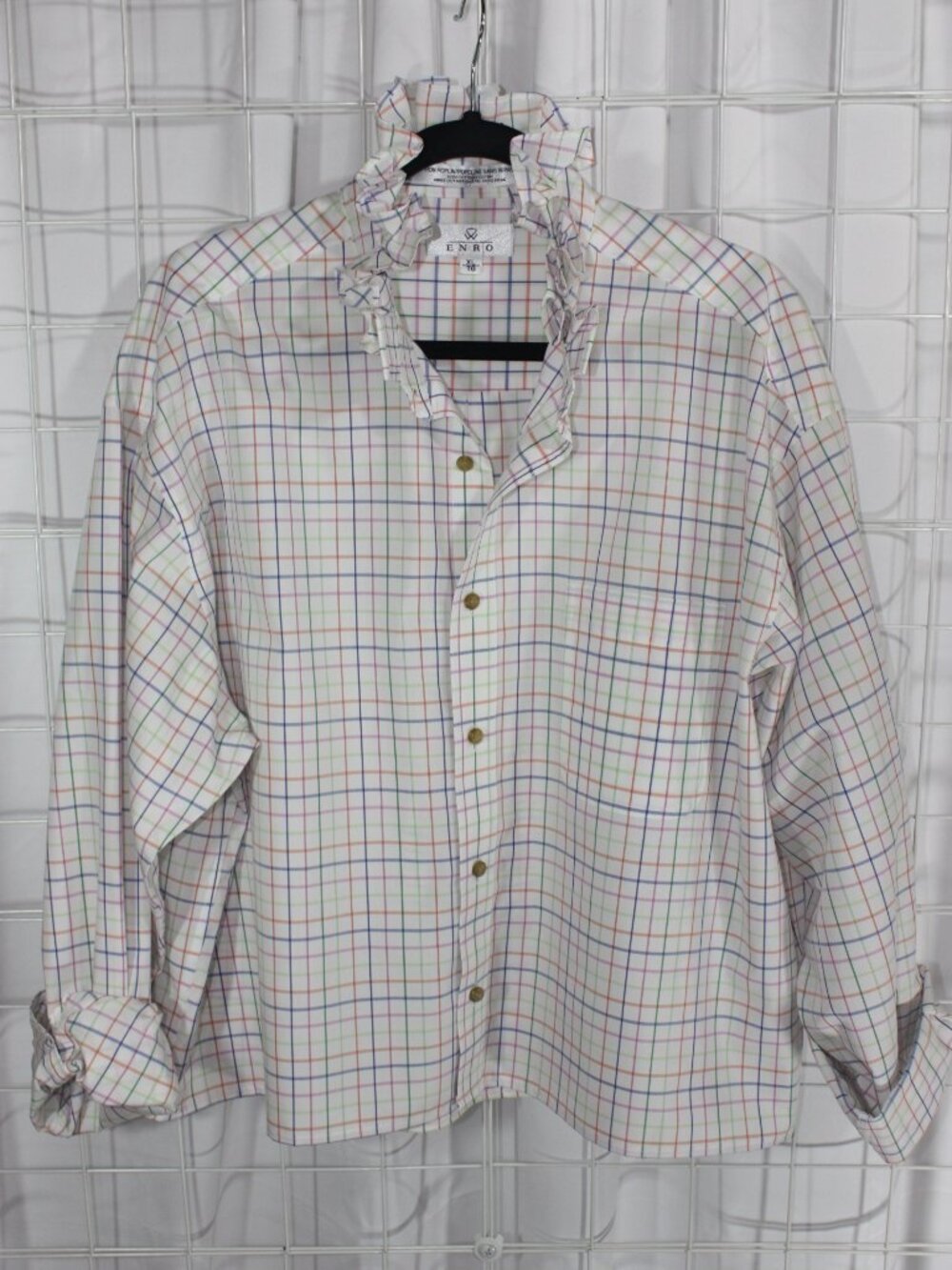 Enro Ruffle Collar Shirt - Picture 2 of 8